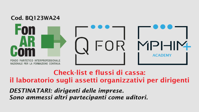 Check-list e flussi di cassa: il laboratorio sugli assetti organizzativi per dirigenti - webinar